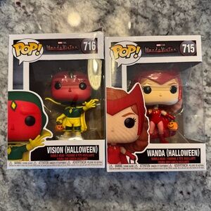 Funko Pop! Vision #716 & Wanda #715 Halloween WantaVision